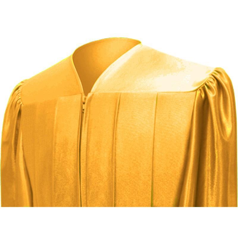 Shiny Antique Gold High School Graduation Cap & Gown - Graduation Cap and Gown